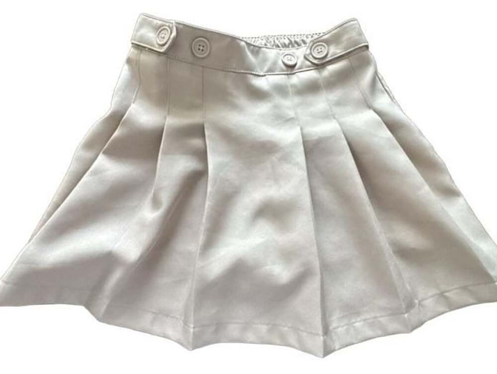 Chaps Regular 7 Khaki Tan Pleated School Skort Skirt